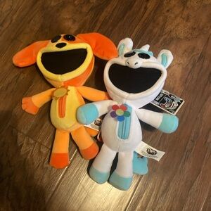 Two Poppy Playtime Smiling Critters 8" Set of 2 Soft Plush New With Tag